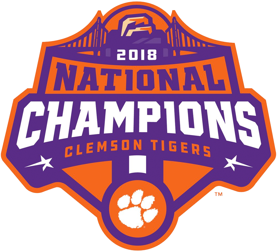 Clemson Tigers 2018 Champion Logo vinyl decal